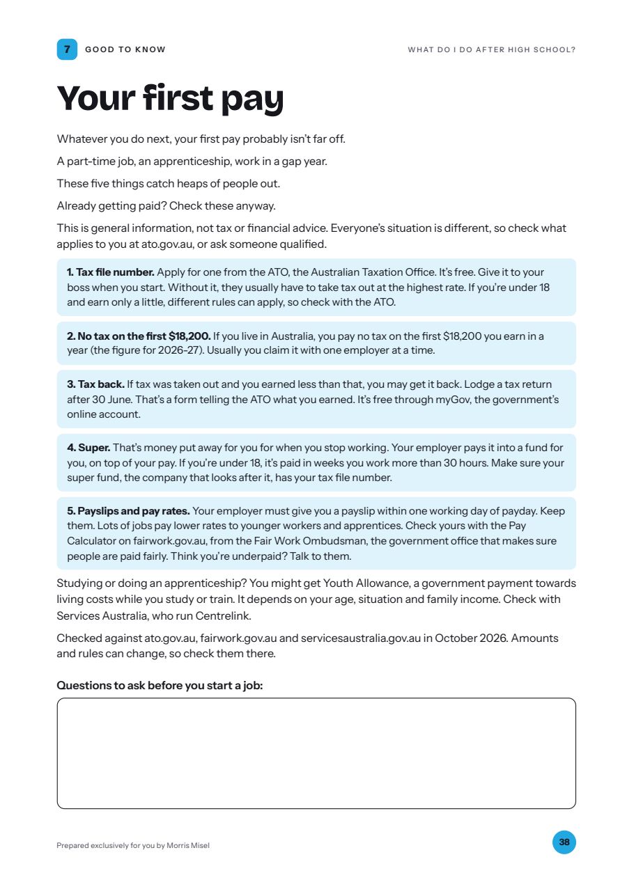 Your first pay: five things that catch people out